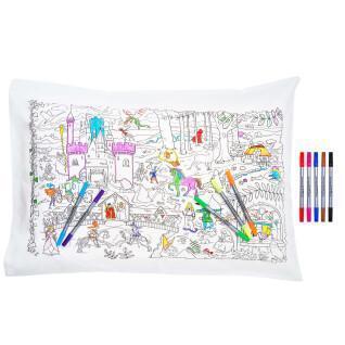 Children's coloring and learning pillowcase - tales and legends Eat Sleep Doodle [size 75x50 cm]