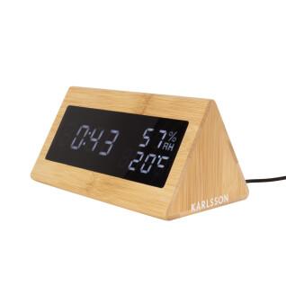 Bamboo alarm clock Karlsson Triangle