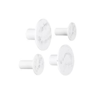 Set of polyresin coat hooks Present Time Marble Look