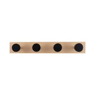 Small pine wood coat rack Present Time Knobs