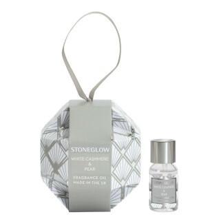 White cashmere and pear essential oil Stoneglow Candles Seasonal Collection- Bauble (15ml)